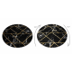 Tapijt EMERALD exclusief 2000 cirkel - glamour, stijlvol marmer, geometrisch zwart / goud