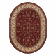 Wool carpet OMEGA oval ARIES flowers ruby