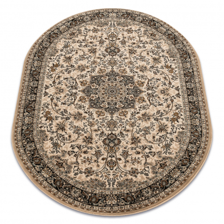 Wool carpet POLONIA oval KORDOBA sepia 2 brown