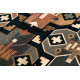 Vlnený koberec SUPERIOR DIAS etnický tmavomodrý