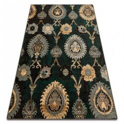 Vlnený koberec POLONIA Olivo Ornament patyna zelená