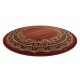 Wool carpet POLONIA circle BARON burgundy