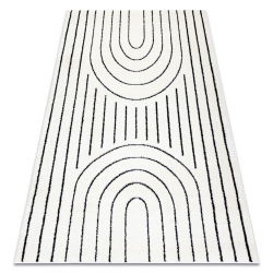 Moderný koberec MODE 8494 geometrická krémová / čierna