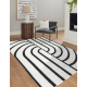 Moderný koberec MODE 8631 geometrická krémová / čierna