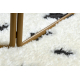 модерен килим MODE 8508 точки крем / черен
