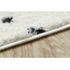 Moderný koberec MODE 8508 bodky krémová / čierna