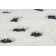 сучасний килим MODE 8508 крапки кремовий / чорний