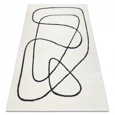 Modern covor MODE 8377 abstractizare crem / negru