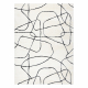 Moderní koberec MODE 8522 abstrakce krémová / černá