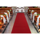 Runner anti-slip RUMBA 1974 Wedding single colour gum claret, red 100cm