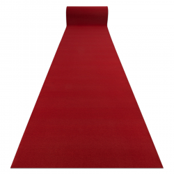 Alfombra de pasillo con refuerzo de goma RUMBA 1974 Boda un solo color burdeos, rojo 140cm