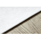 Alfombra de pasillo con refuerzo de goma RUMBA 1950 Boda un solo color blanco 80cm