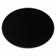 Tæppe SOFTY cirkel Enkelt, enfarvet sort