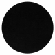 Tepih SOFTY krug Uniforma, jednobojna crno