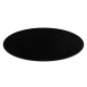 Matta SOFTY circle plain, one colour svart