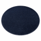 Tapijt SOFTY cirkel uniform, enkele kleur donker blauw 