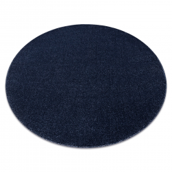 Tepih SOFTY krug Uniforma, jednobojna tamno plava 
