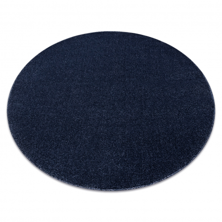 Teppich SOFTY Kreis glatt, einfarbig dunkelblau