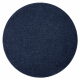 Tepih SOFTY krug Uniforma, jednobojna tamno plava 