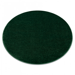 Carpet SOFTY circle plain, one colour forest green