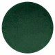 Carpet SOFTY circle plain, one colour forest green