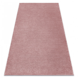 Tæppe SOFTY Enkelt, enfarvet lyserød