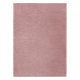 Tæppe SOFTY Enkelt, enfarvet lyserød