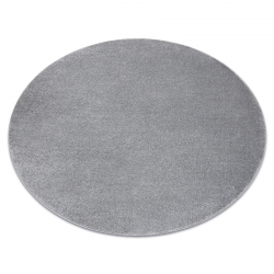 Tæppe SOFTY cirkel Enkelt, enfarvet grå