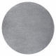 Tapis SOFTY cercle plaine couleur unie gris