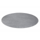 Teppich SOFTY Kreis glatt, einfarbig grau
