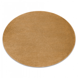 Carpet SOFTY circle plain, one colour gold