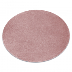 Alfombra SOFTY circulo llanura color sólido rosado