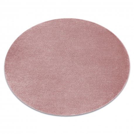 Teppe SOFTY sirkel vanlig, én farge rosa