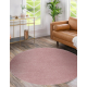 SOFTY kör szőnyeg egyszerű egyszínű rózsaszín
