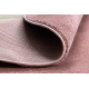 Tepih SOFTY krug Uniforma, jednobojna ružičasta