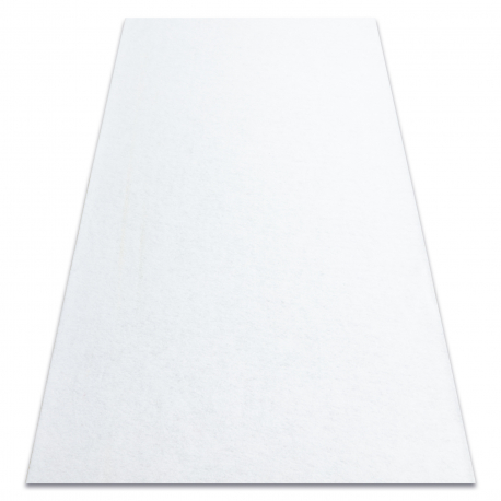 Pogumovaný koberec RUMBA 1950 jednofarebné biely 