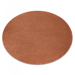 Teppich SOFTY Kreis glatt, einfarbig Terrakotta 