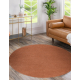 Carpet SOFTY circle plain, one colour terracotta