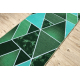 Corredor antiderrapante TRÓJKĄTY triângulos, verde goma