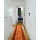 Alfombra de pasillo con refuerzo de goma AGADIR tonos de naranja 100cm