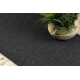 Fonott szőnyeg, futó szőnyeg TIMO 0000 sizal szőnyeg szabadtéri fekete