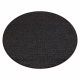 Fonott TIMO 0000 kör sizal szőnyeg szabadtéri fekete