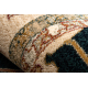 Vlnený koberec POLONIA Loare rám velvet tmavomodrá