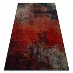 Tapis en laine OMEGA TOGO abstraction rouge
