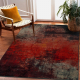 Wool carpet OMEGA TOGO abstraction red