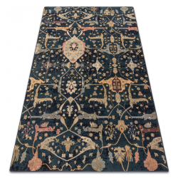 Wool carpet POLONIA Persej oriental navy blue