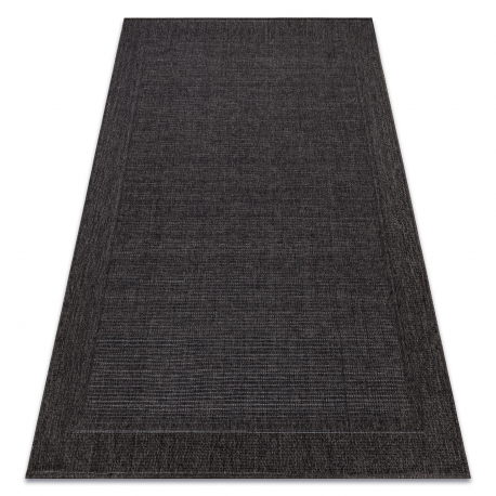 Sisal tapijt TIMO 5000 buitenshuis kader zwart