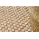 Sisal tapijt TIMO 6272 cirkel buitenshuis donker beige