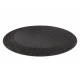 Okrúhly koberec TIMO 5000 SISAL vonkajšie rám čierna