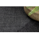 Fonott TIMO 5000 kör sizal szőnyeg szabadtéri keret fekete
